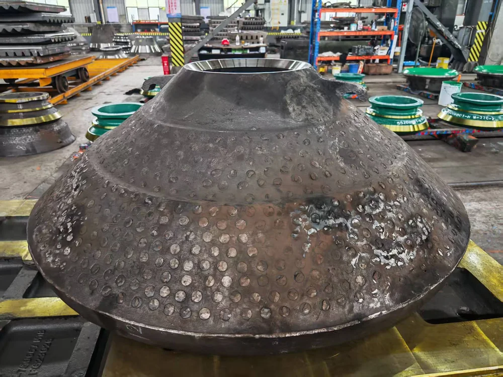 Large cone mantle machined and ready for fitting